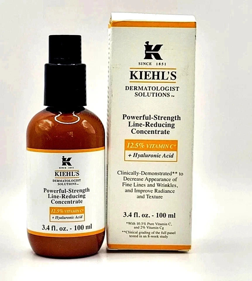 Kiehl's POWERFUL-STRENGTH Line Reducing Concentrate. 3.4 oz/100 ml (2 PACK)